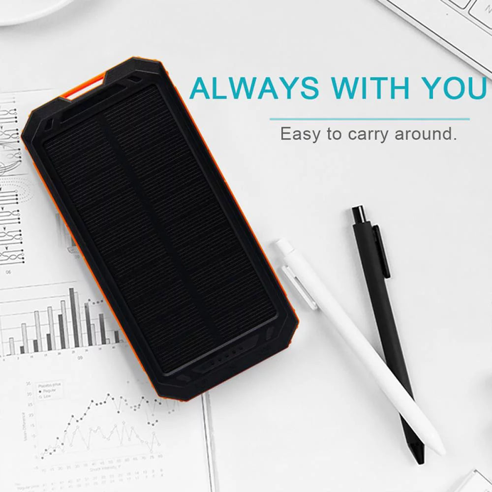 Waterproof 60,000mAh Solar Power Bank – Charge Anywhere, Anytime!