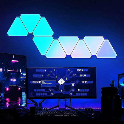 RGB Triangular LED Quantum Lamp | Vibrant Lighting for Any Space - NexGen Gadgets