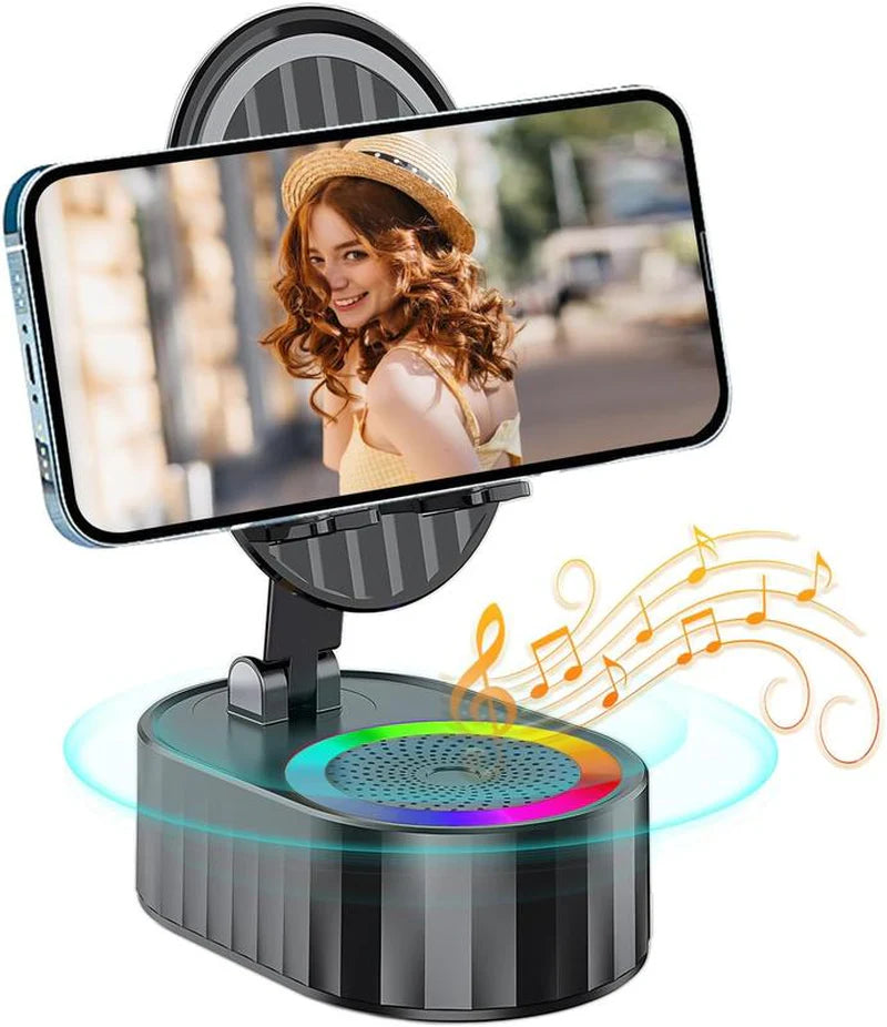 Induction Audio Bluetooth Speaker Stand - HD Sound for Phones & Tablets