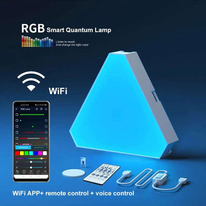 RGB Triangular LED Quantum Lamp | Vibrant Lighting for Any Space - NexGen Gadgets