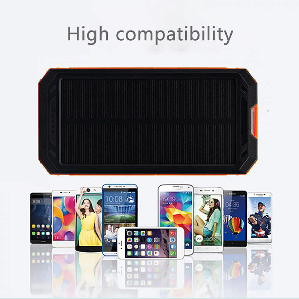 Waterproof 60,000mAh Solar Power Bank – Charge Anywhere, Anytime!