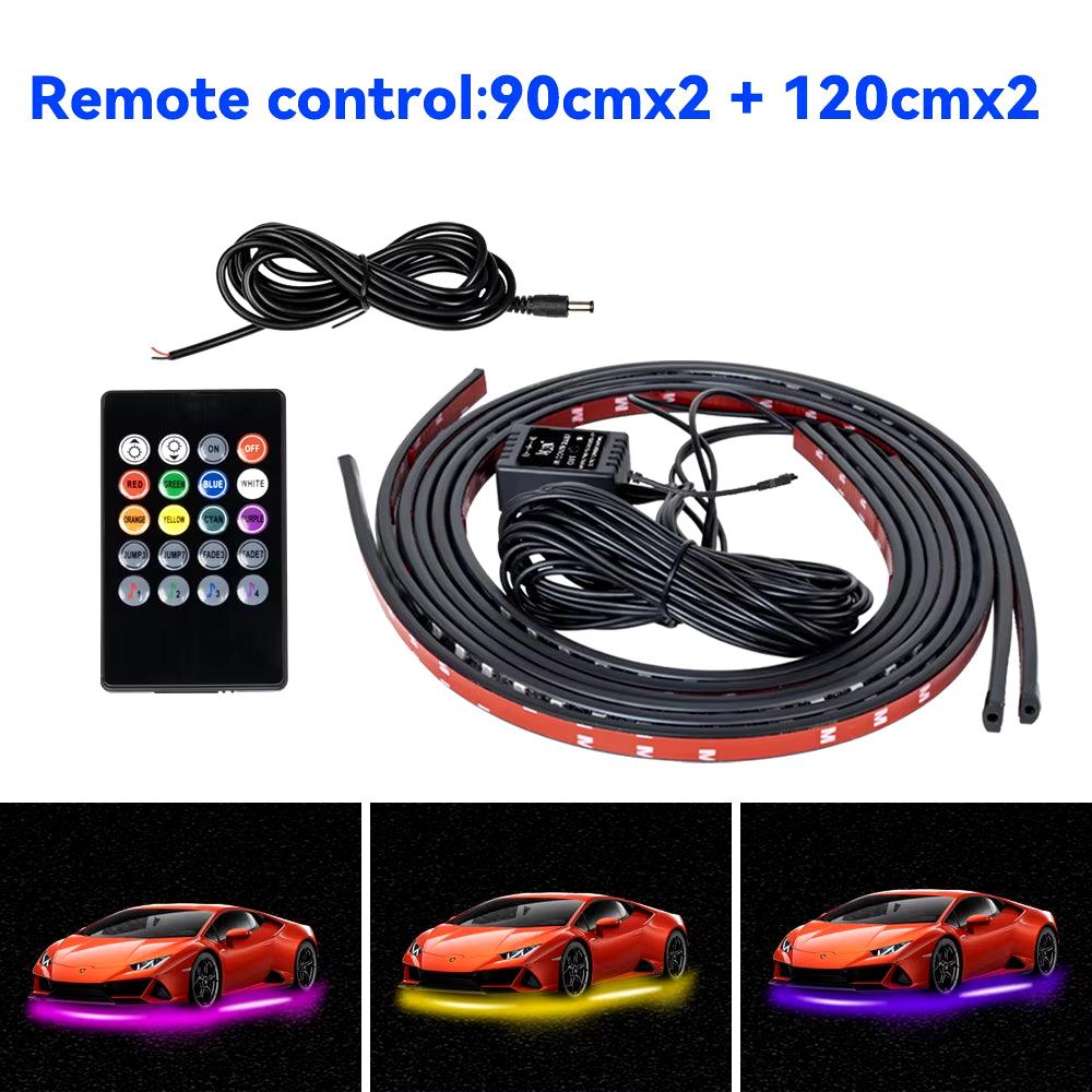 RGB LED Car Underbody Lights – Remote & App Control, Waterproof Flexible Neon Strip for Custom Vehicle Lighting - NexGen Gadgets