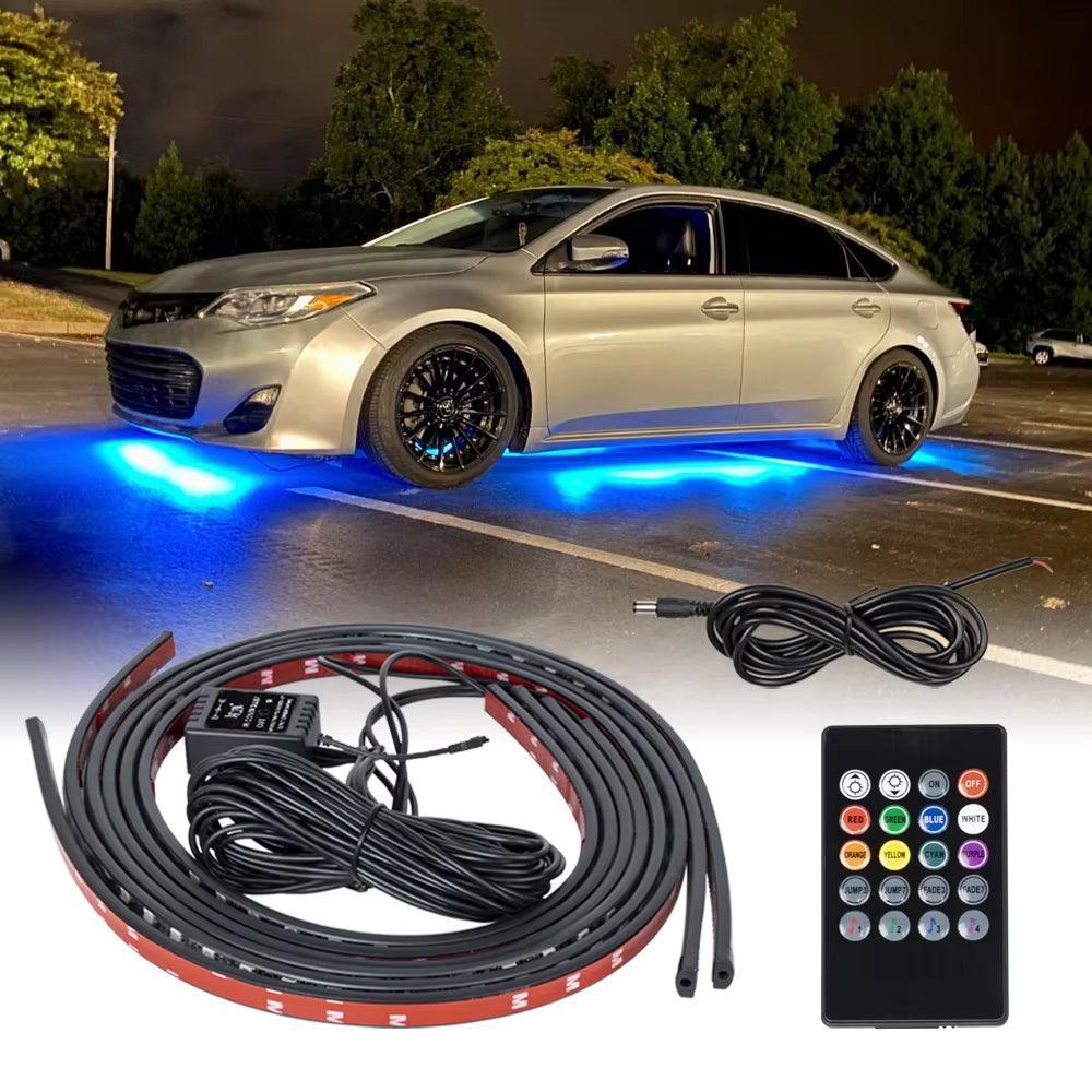 RGB LED Car Underbody Lights – Remote & App Control, Waterproof Flexible Neon Strip for Custom Vehicle Lighting - NexGen Gadgets