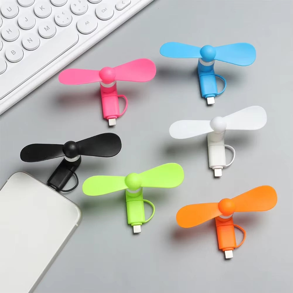 2-in-1 Mini Phone Fan – Cool Anywhere, Anytime!