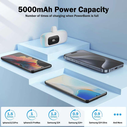 Portable 5000mAh Power Bank | Compact Type-C Charger for On-the-Go Power - NexGen Gadgets