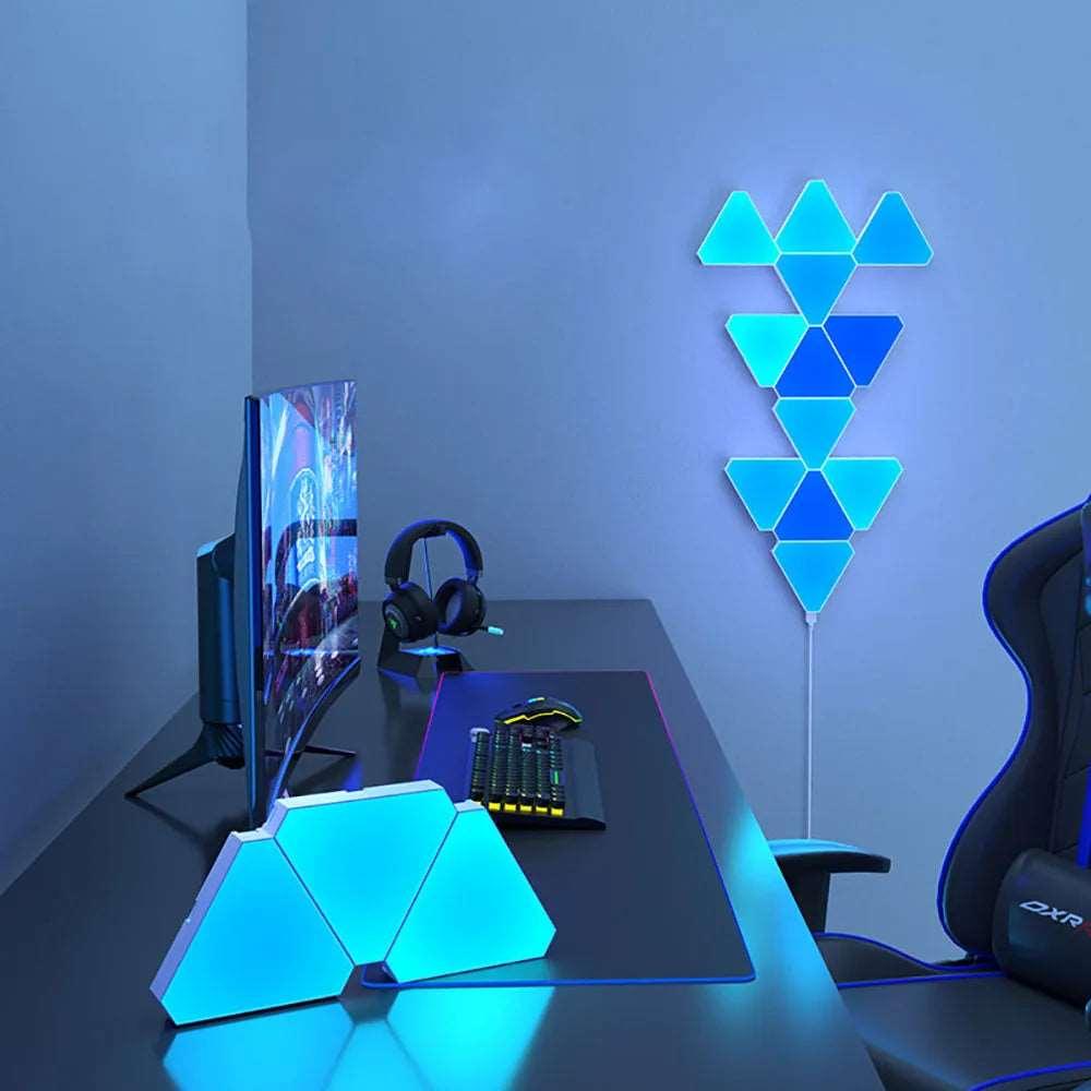 RGB Triangular LED Quantum Lamp | Vibrant Lighting for Any Space - NexGen Gadgets