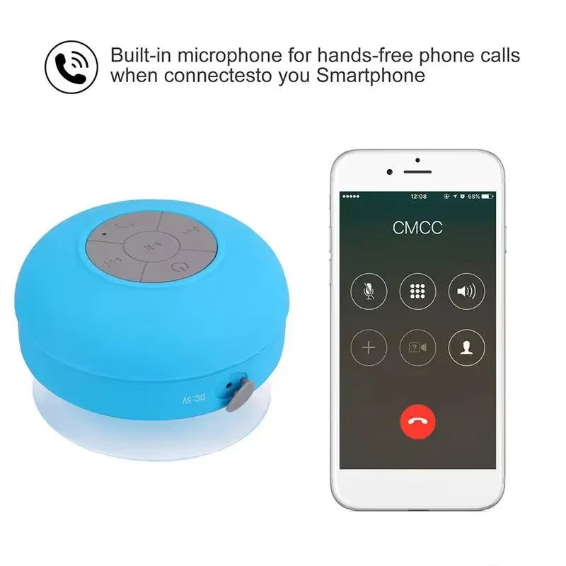 Mini Bluetooth Shower Speaker - Waterproof, Portable, High-Quality Sound