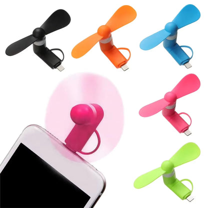 2-in-1 Mini Phone Fan – Cool Anywhere, Anytime!