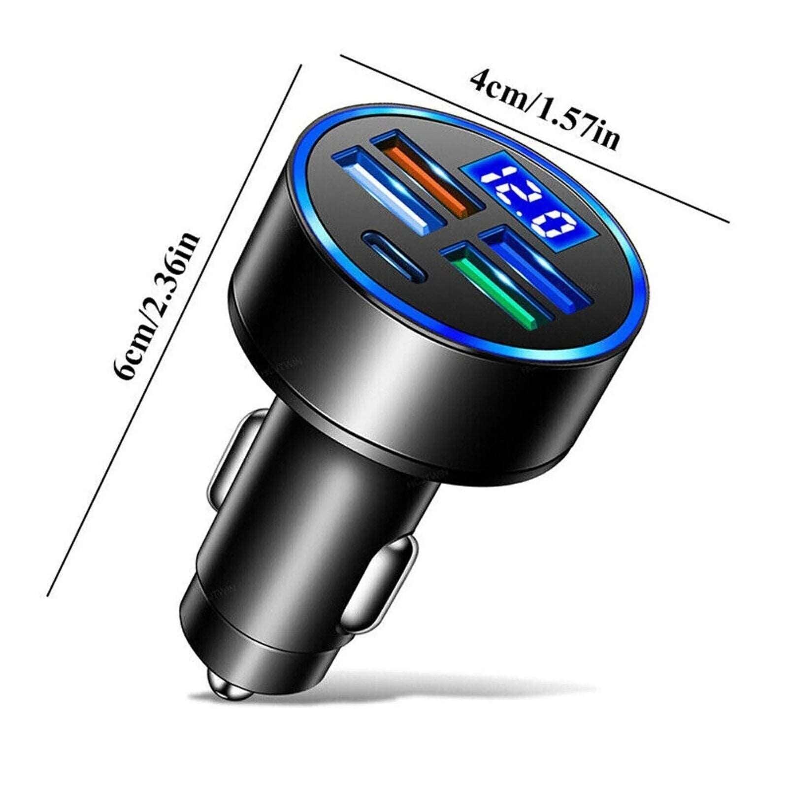 5-Port USB Car Charger | Super Fast Charging for iPhone, Android, & Samsung Devices - NexGen Gadgets