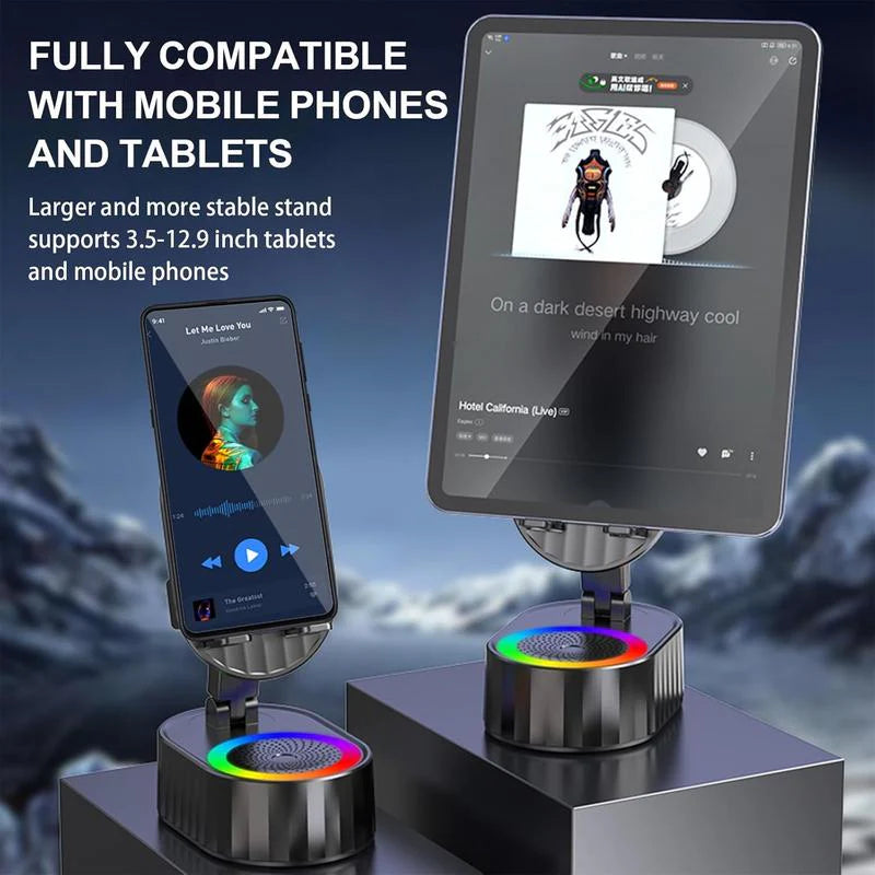 Induction Audio Bluetooth Speaker Stand - HD Sound for Phones & Tablets