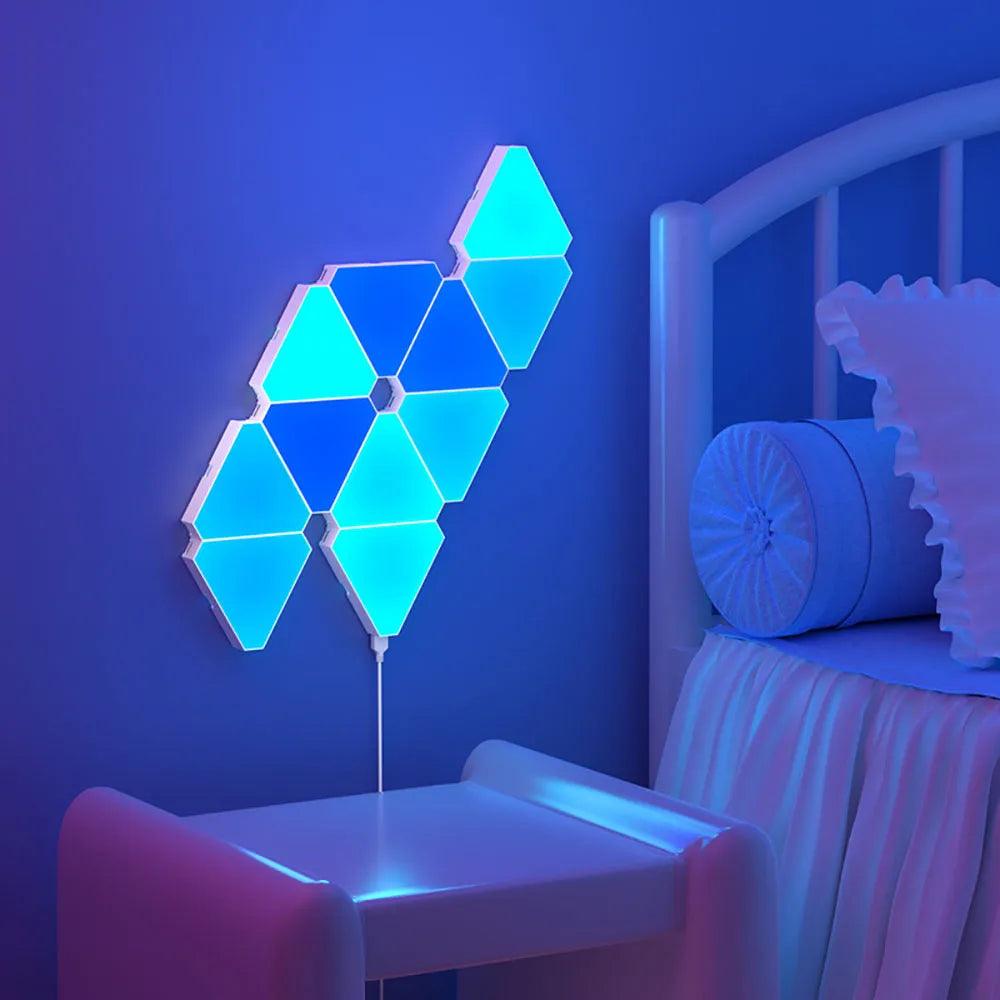 RGB Triangular LED Quantum Lamp | Vibrant Lighting for Any Space - NexGen Gadgets