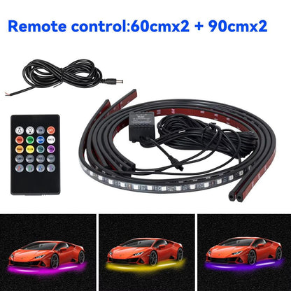 RGB LED Car Underbody Lights – Remote & App Control, Waterproof Flexible Neon Strip for Custom Vehicle Lighting - NexGen Gadgets