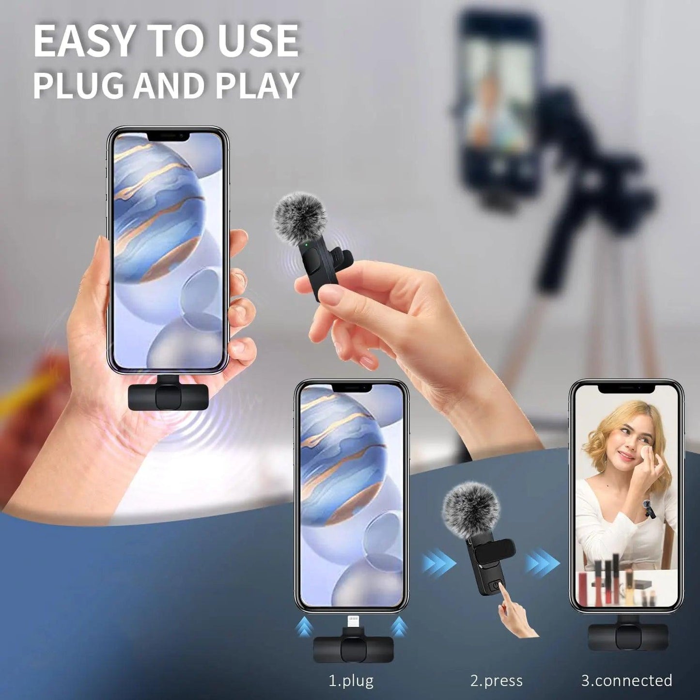 Wireless Microphone for iPhone, Android & Laptop – Mini Mic for Videos & Gaming - NexGen Gadgets