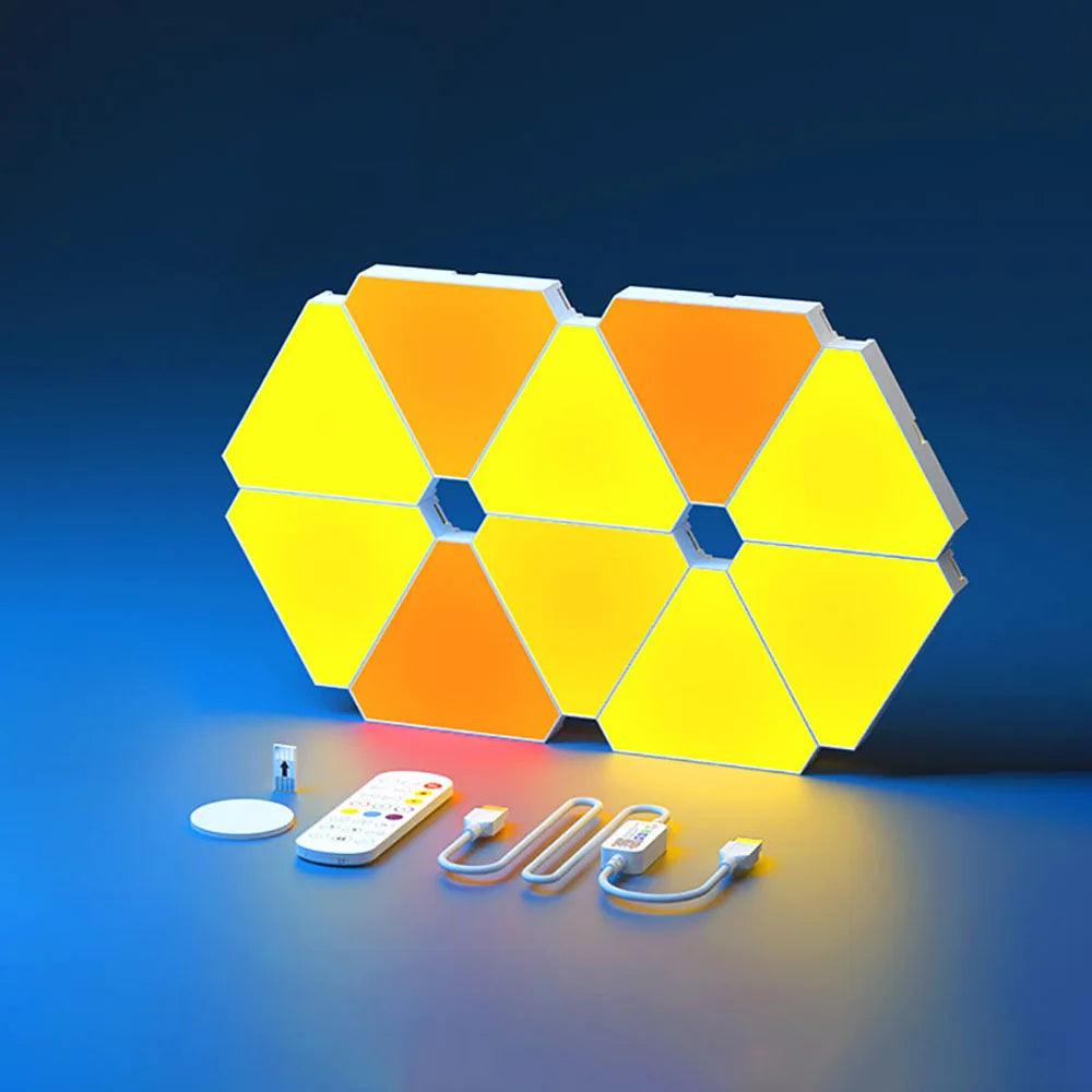 RGB Triangular LED Quantum Lamp | Vibrant Lighting for Any Space - NexGen Gadgets