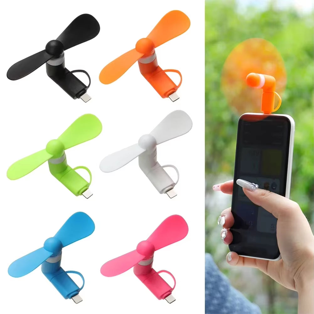 2-in-1 Mini Phone Fan – Cool Anywhere, Anytime!