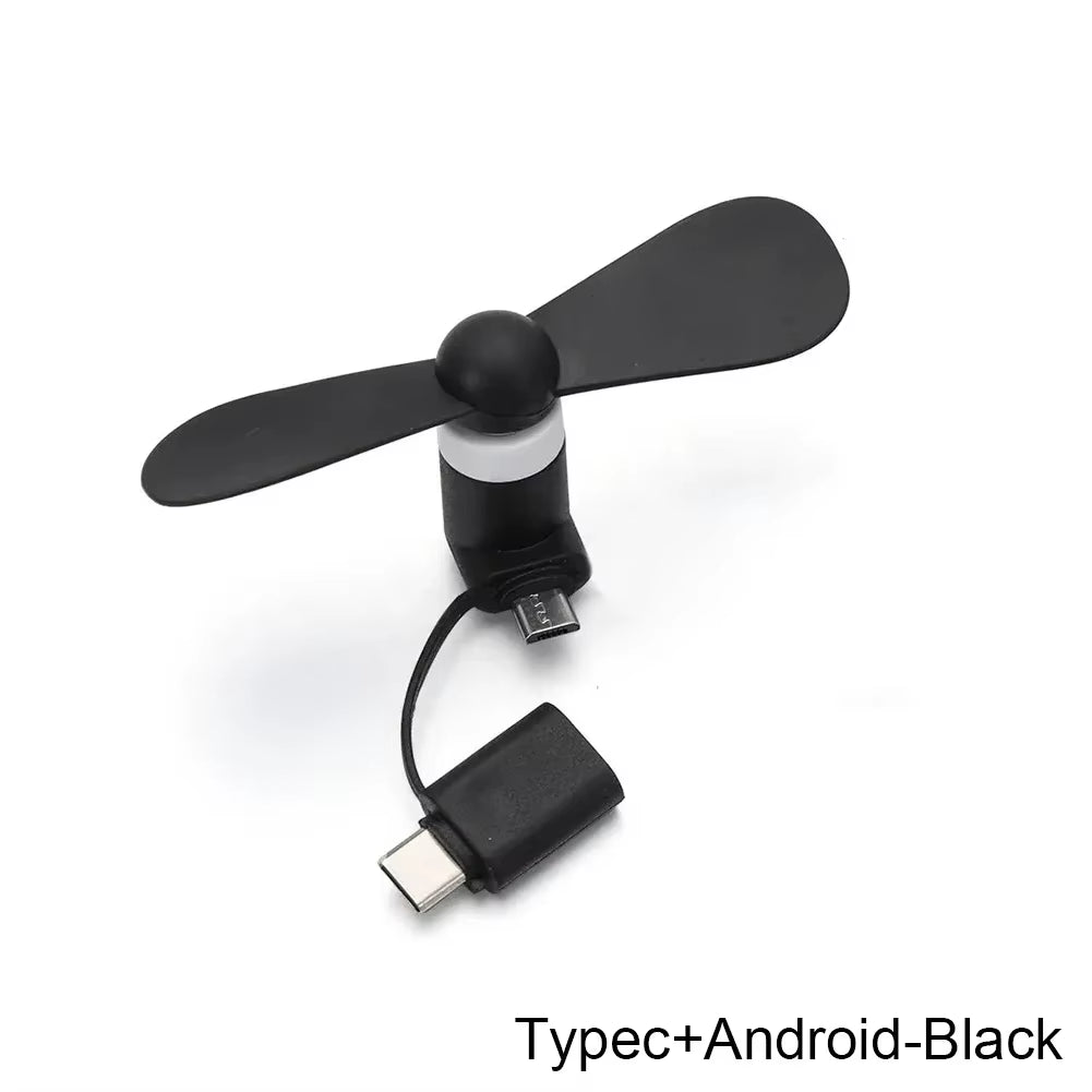 2-in-1 Mini Phone Fan – Cool Anywhere, Anytime!