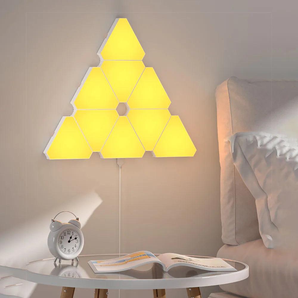 RGB Triangular LED Quantum Lamp | Vibrant Lighting for Any Space - NexGen Gadgets