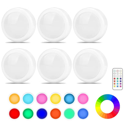 LED Puck Light – Battery Powered, Remote Control, 13 Colors