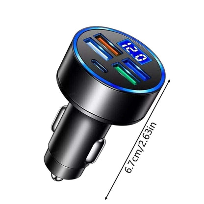 5-Port USB Car Charger | Super Fast Charging for iPhone, Android, & Samsung Devices - NexGen Gadgets