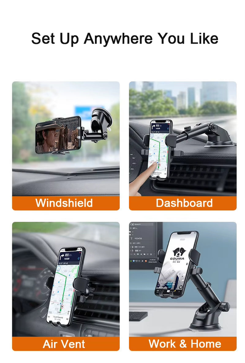 360° Car Phone Holder – Secure Mount for 4-7" Smartphones - NexGen Gadgets