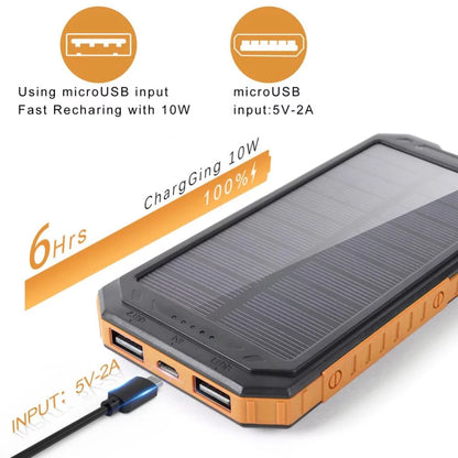 Waterproof 60,000mAh Solar Power Bank – Charge Anywhere, Anytime!